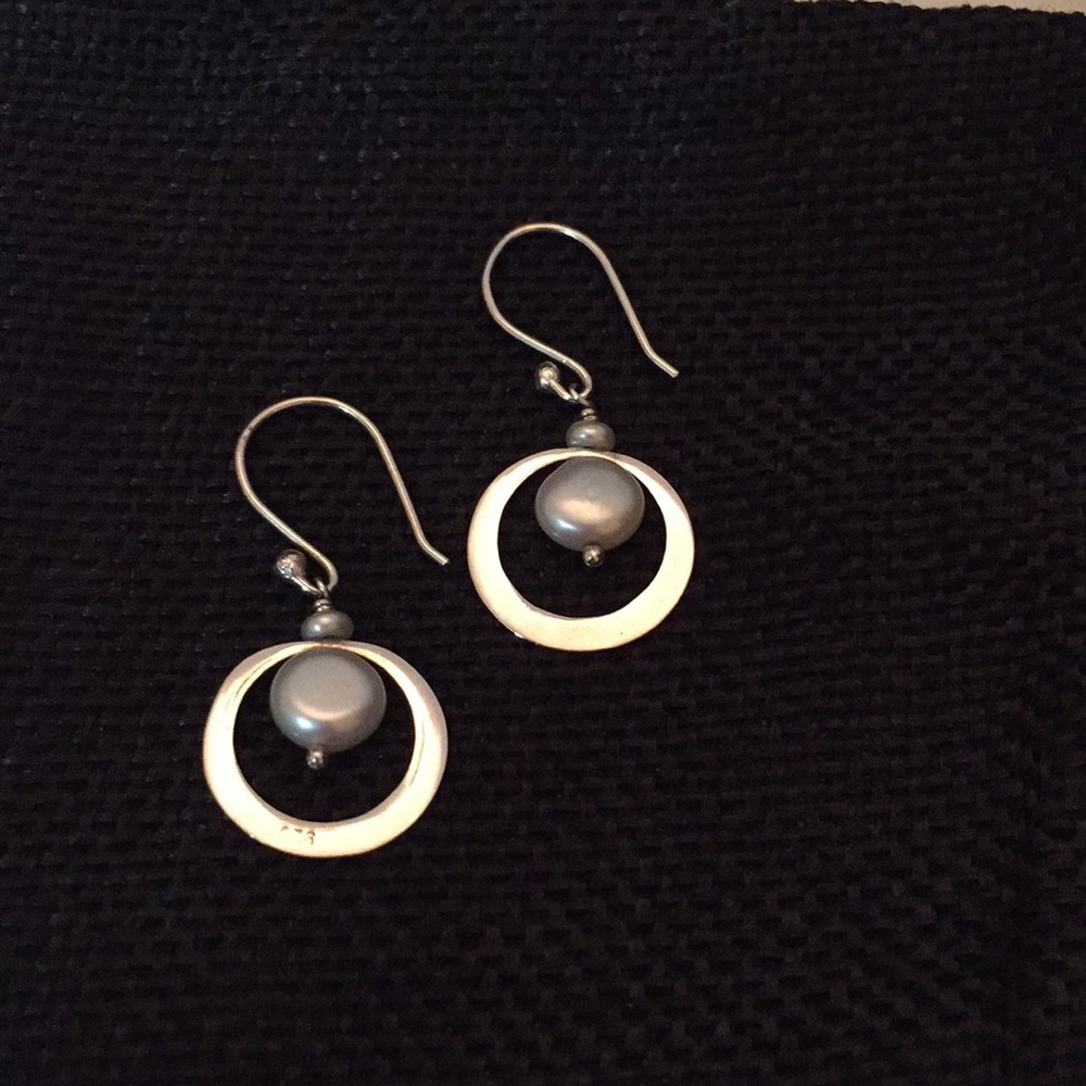 SILVER 925 STAMPED hook earrings